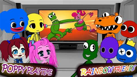 Rainbow Friends And Poppy Playtime React To Rainbow Friends Vs Poppy