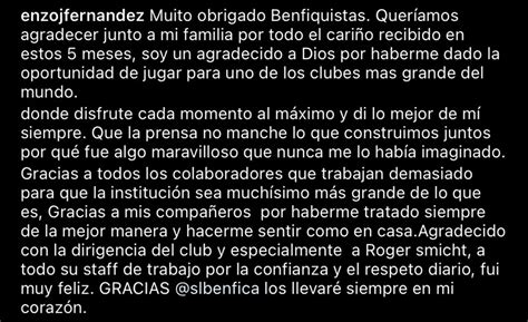 Enzo Fernández se despidió del Benfica y el Chelsea le dio la