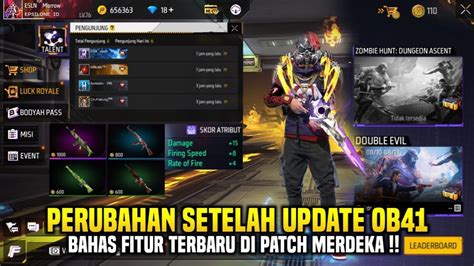 OB41 BAHAS FITUR TERBARU FF SETELAH UPDATE FREE FIRE PATCH MERDEKA 10