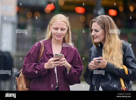 Norwegian women in Lille Lungegrdsvannet, Bergen, Norway Stock Photo ...