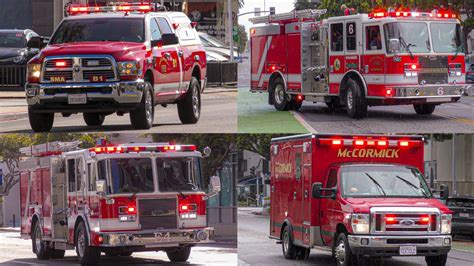 Santa Monica Fire Dept Battalion Engine Engine Engine