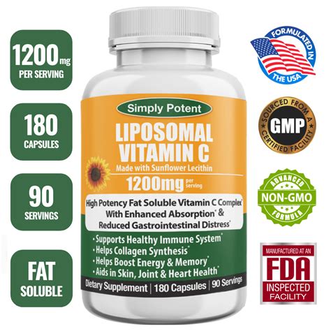 Liposomal Vitamin C Mg Supplement Simply Potent