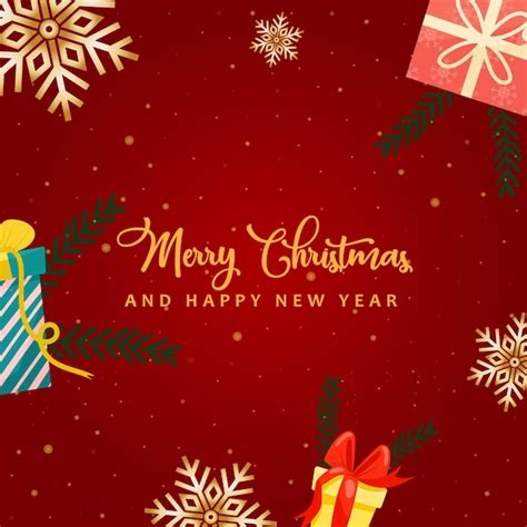 Premium Vector Merry Christmas Wallpaper Background With Snowflakes