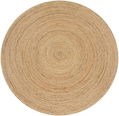 Amazon The Beer Valley Jute Braided Farmhouse Area Rug Round