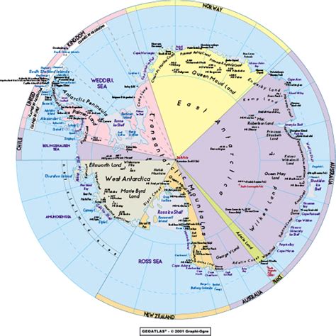 Antarctica Political Wall Map By Graphiogre Mapsales