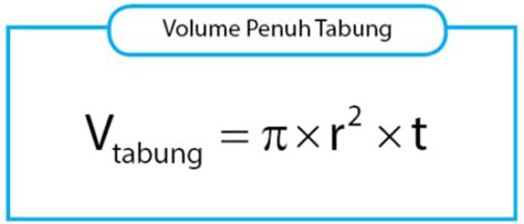 Rumus Volume Tabung Cara Hitung Dan Contoh Soalnya