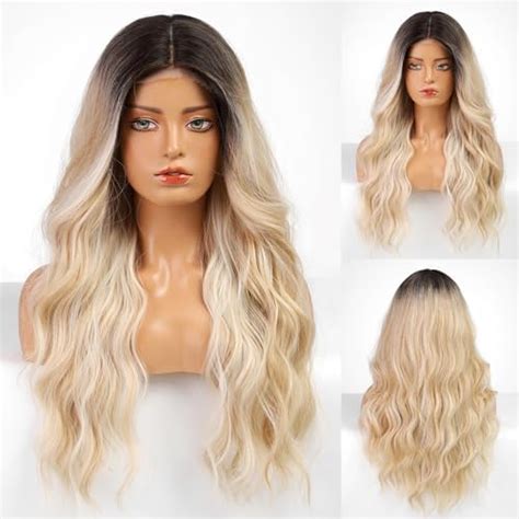 Amazon BLONDE UNICORN Ombre Platinum Blonde Wig For Women Long