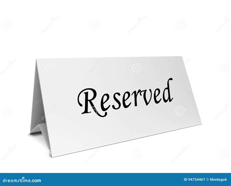 Reservation Card With Icon Cartoon Vector 29438937
