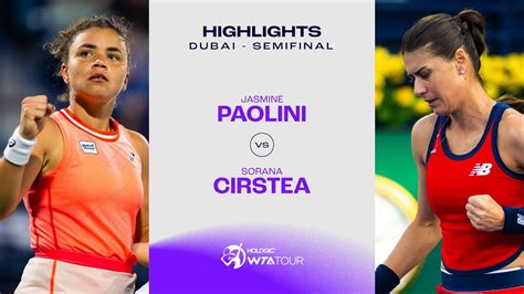 Jasmine Paolini Vs Sorana Cirstea Dubai Semifinal Wta Match