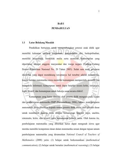 Top Pdf Kriteria Proses Penyelesaian Jawaban Koneksi Matematis Siswa