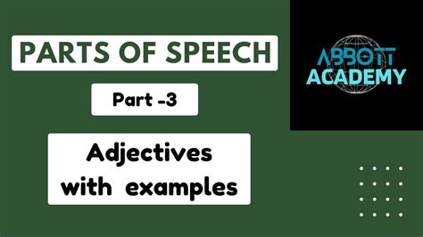 Adjectives And Its Types In English Grammar YouTube