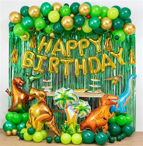 Dinosaur Birthday Party Decorations Balloons Arch Garland Kit Gold