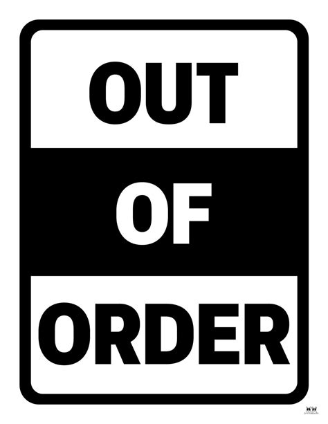 Out Of Order Signs - 25 FREE Printable Signs - PrintaBulk