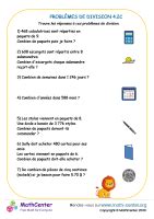 Probl Mes De Division Fiche B Fiches De Travail Math Center