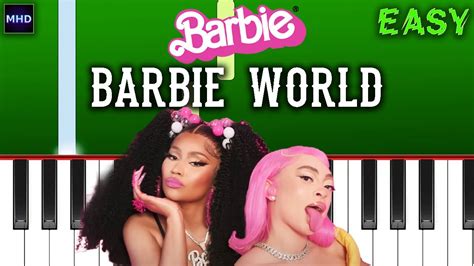 Nicki Minaj And Ice Spice Barbie World With Aqua Piano Tutorial Easy Youtube