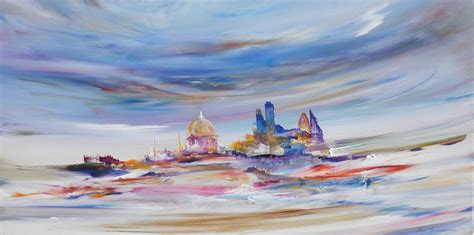 London Skyline Painting at PaintingValley.com | Explore collection of ...