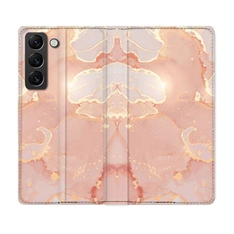 Housse Cuir Portefeuille Samsung Galaxy S Plus Texture Marbre Rose