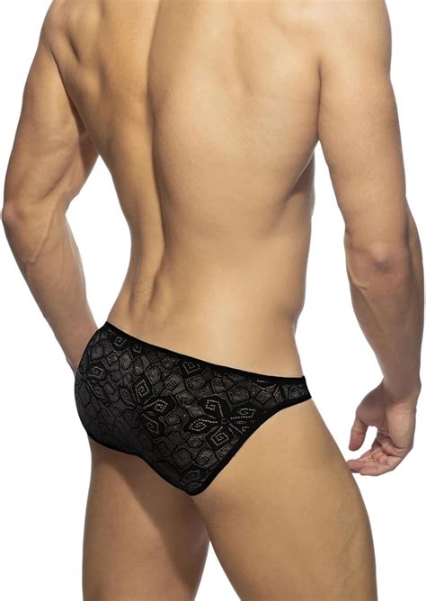 Amazon Evankin Men S Sexy Brief Underwear Lace Mesh See Through