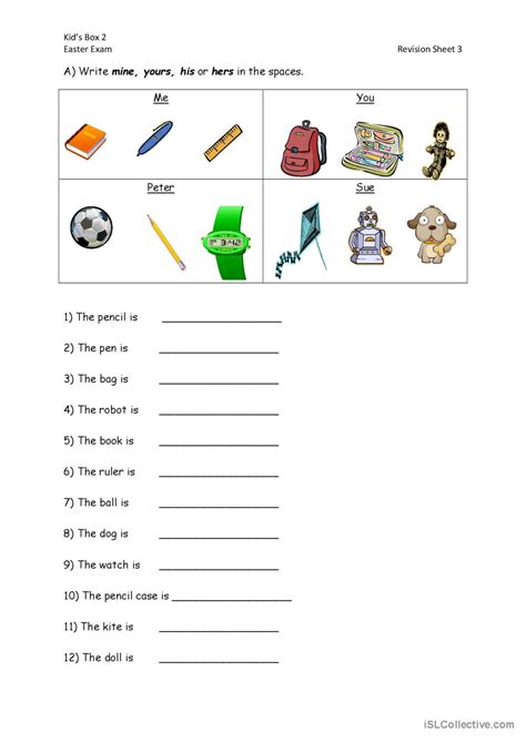 Possessive Pronouns General Grammar English Esl Worksheets Pdf Doc