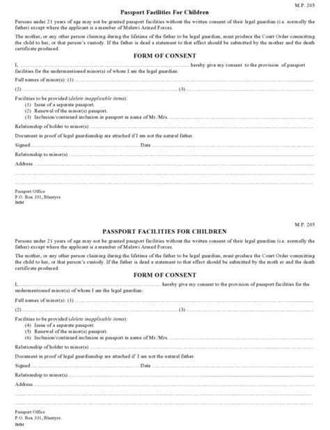 Best Passport Parent Consent Forms Ds