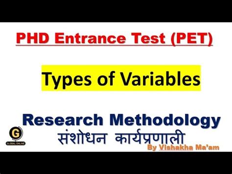 RTMNU PET 2023 Research Methodology Types Of Variables Section