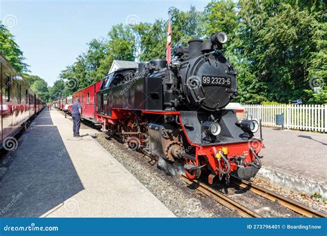 Baederbahn Molli Steam Train Locomotive Railway In Heiligendamm