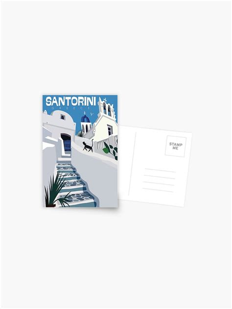 Santorini Poster Postcard For Sale By Gary Godel Redbubble