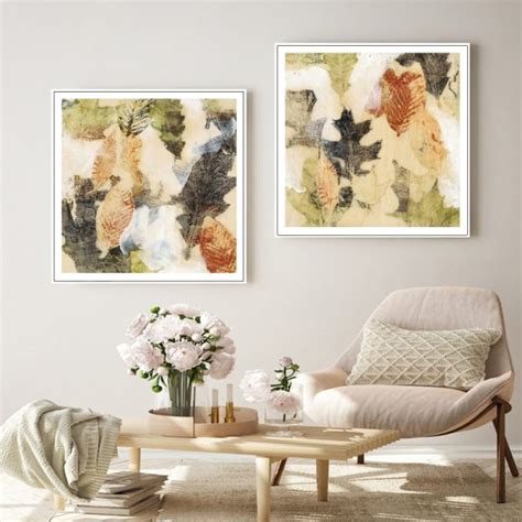 Wall Art Autumn Leaves 2 Sets Canvas Prints Poster Prints Art