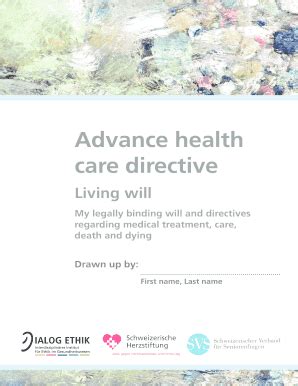 Printable Difference Between Advance Directive And Living Will Forms