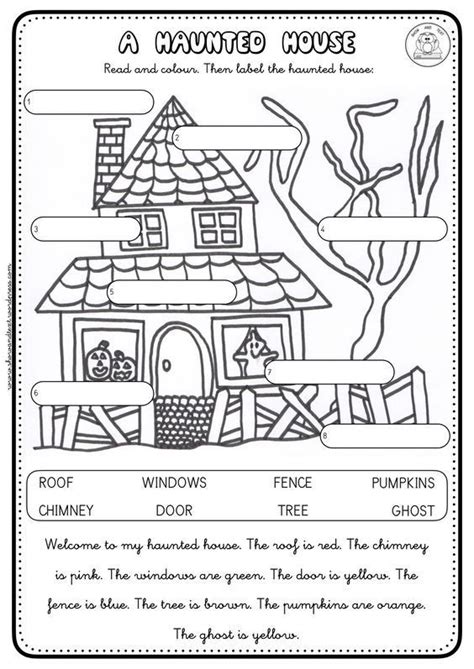 Haunted House Halloween Worksheet ITTT Halloween Worksheets