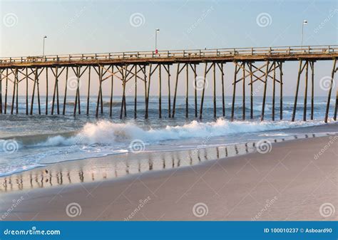 Fishing Pier at Kure Beach, North Carolina Stock Image - Image of ...