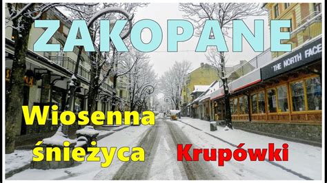 Zakopane Wiosenna Nie Yca Puste Krup Wki Szok Pusto W Bia Y Marcowy