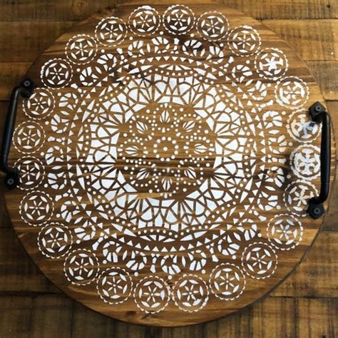 Personalized Lazy Susan With Handles Etsy