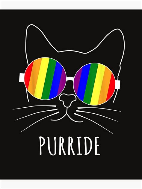 Lámina fotográfica Purride Cat LGBT Gay Pride LGBTQIA Mes del orgullo bandera LGBT