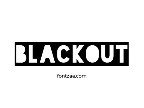 Blackout Font - Fontzaa - Exclusive Fonts Library