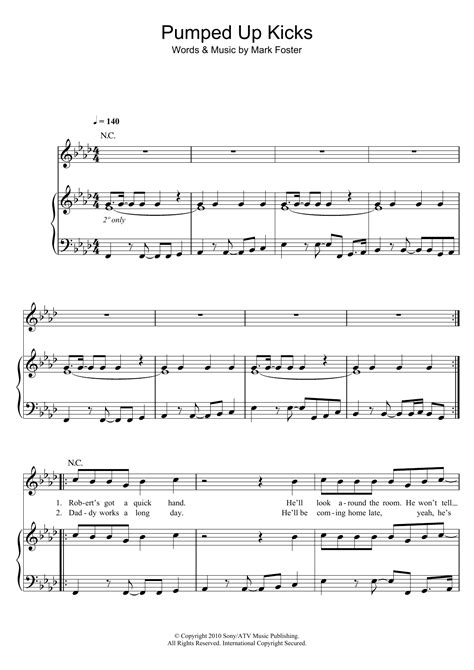 Pumped Up Kicks Sheet Music Direct