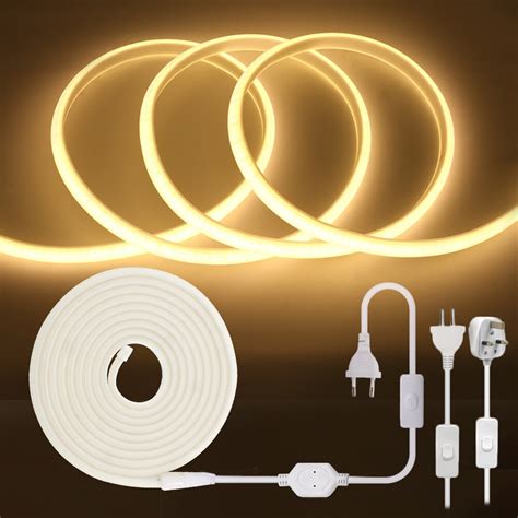 Cob Neon Strip Light V V Leds M Cob Led Strips With Switch