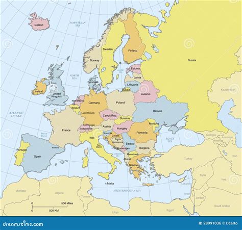 carte politique de leurope image libre de droits image