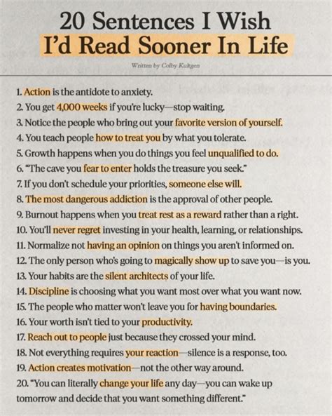 20 Sentences I Wish I'd Read Sooner In Life | James Godwin