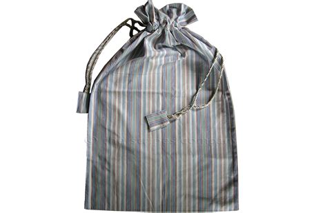 Blue Drawstring Laundry Bags - Laundry Room Stripe | The Stripes Company