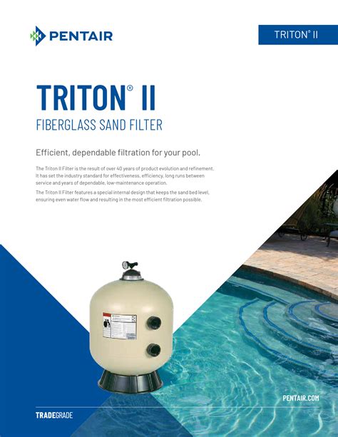 Pentair Ec Tr Triton Ii Fiberglass Sand Filter Efficient