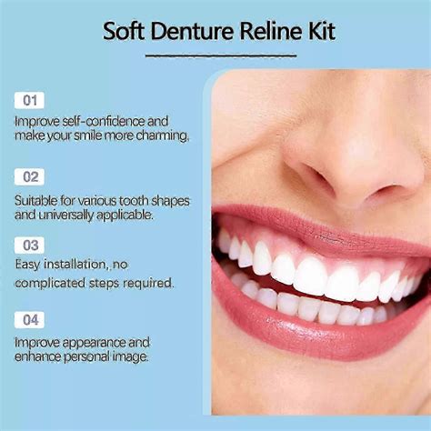 Perfect Fit Denture Silicone Reline Kit Soft Denture Reline For Men And