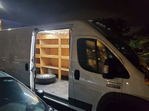 Promaster High Roof Cargo Partition No Window Wood Shelving Ram Promaster Forum