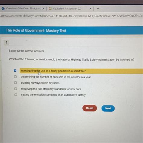 Which Of The Following Scenarios Would The National Highway Traffic