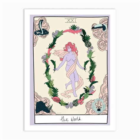 The World Tarot Art Print By Eat The Moon Fy