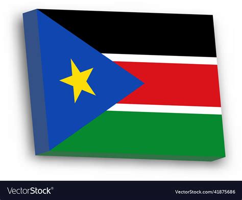 3d Flag Of South Sudan Royalty Free Vector Image