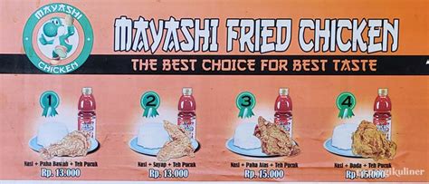 Selalu Diperbarui Menu Mayashi Fried Chicken Wonokromo Surabaya