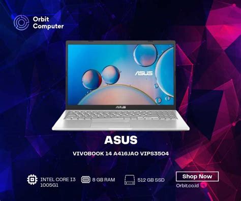 Jual Asus Vivobook A Jao Vips Intel Corei G Gb