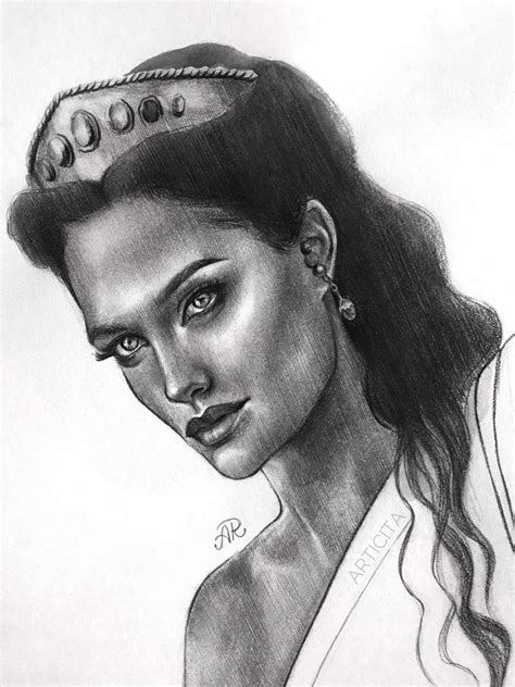 Angelina Jolie Pencil Art Drawings