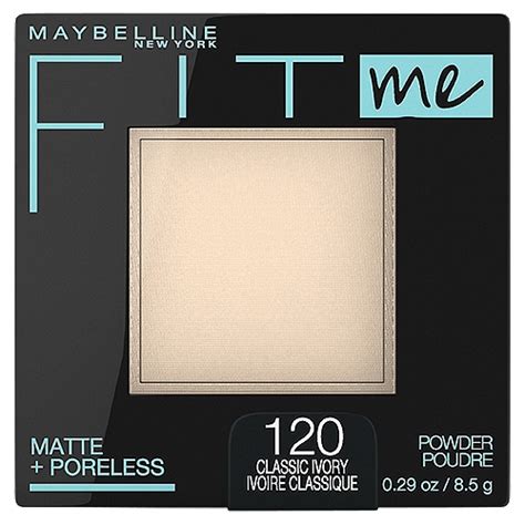 Maybelline New York Fit Me 120 Classic Ivory Matte + Poreless Pressed ...